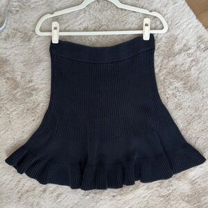 L / Free People / Black Knit Mini Skirt